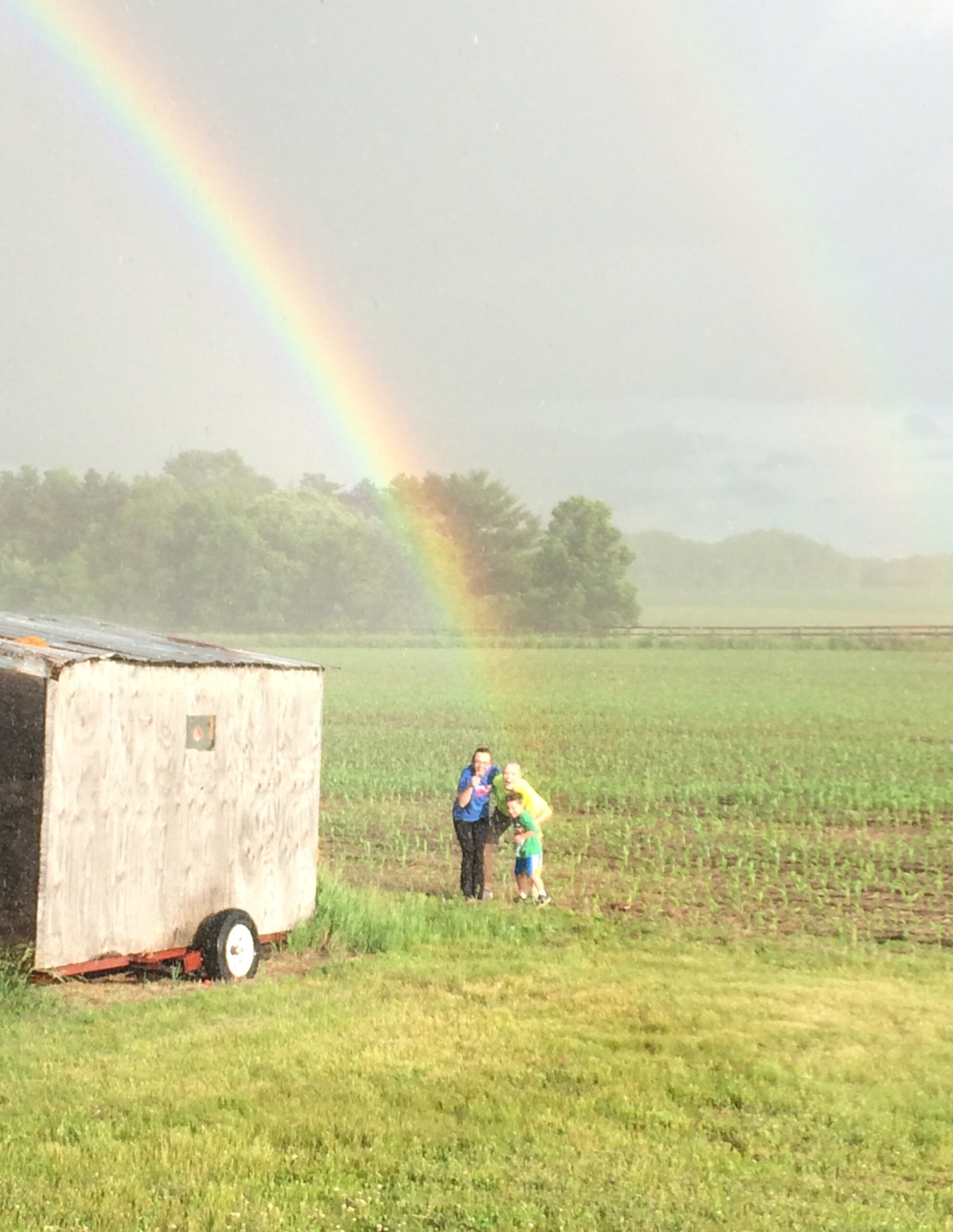 Family discover end of rainbow