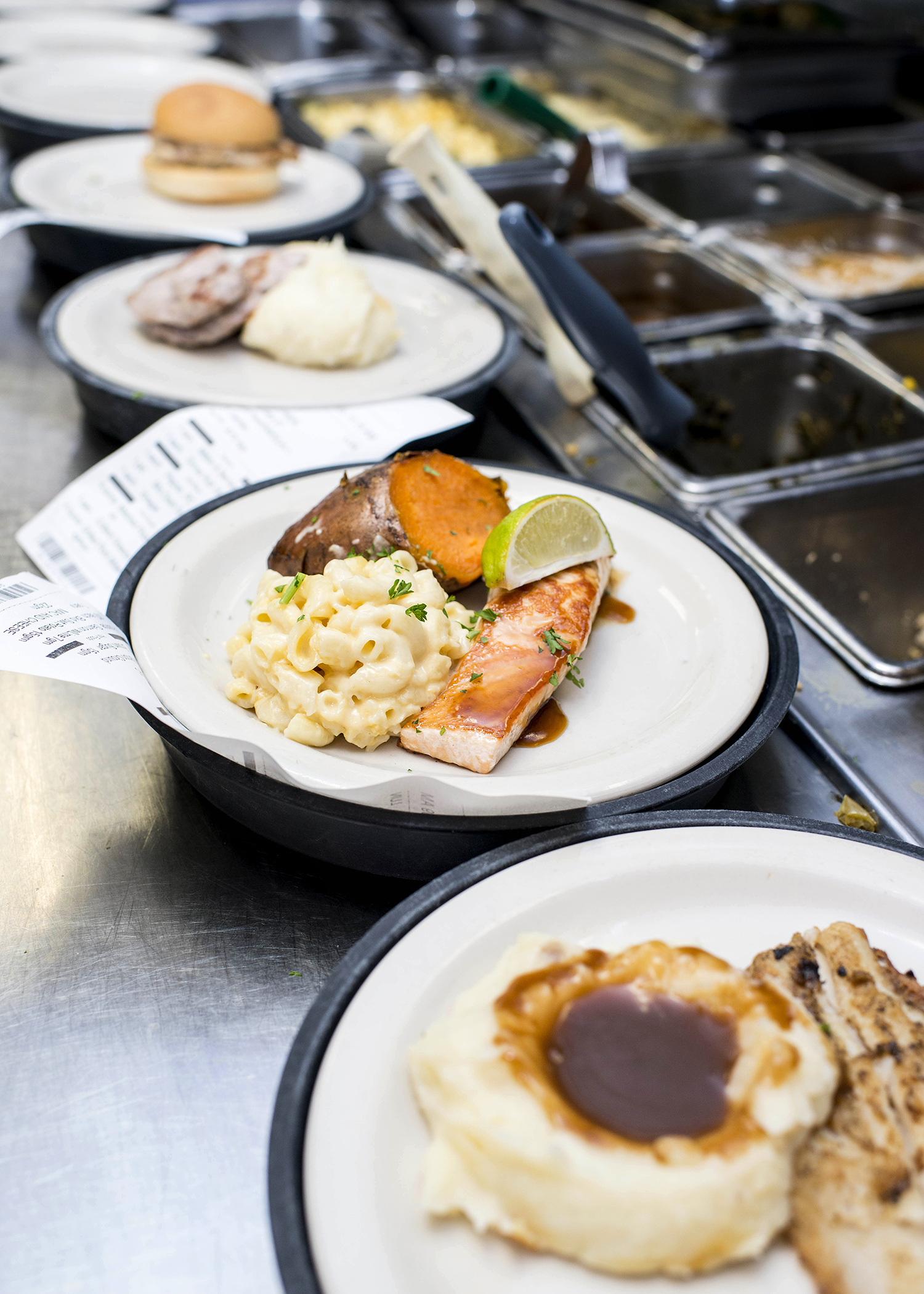 Not your average room service assembly line, at Rex Hospital in Raleigh, NC.