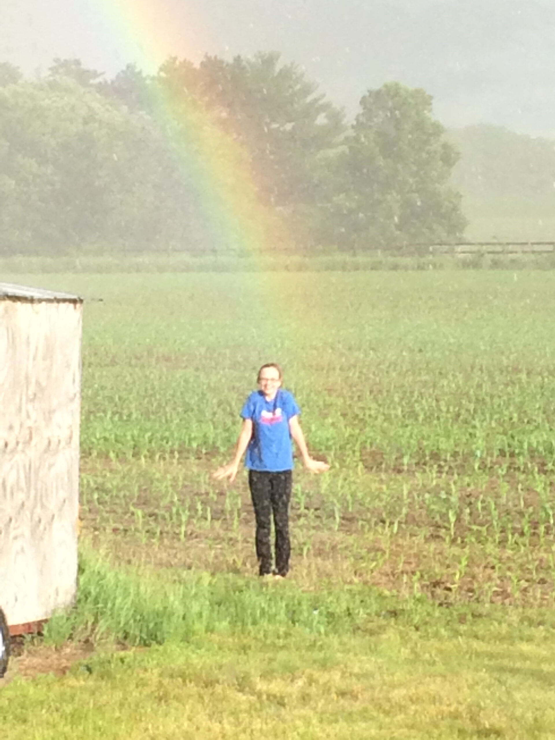 Family discover end of rainbow