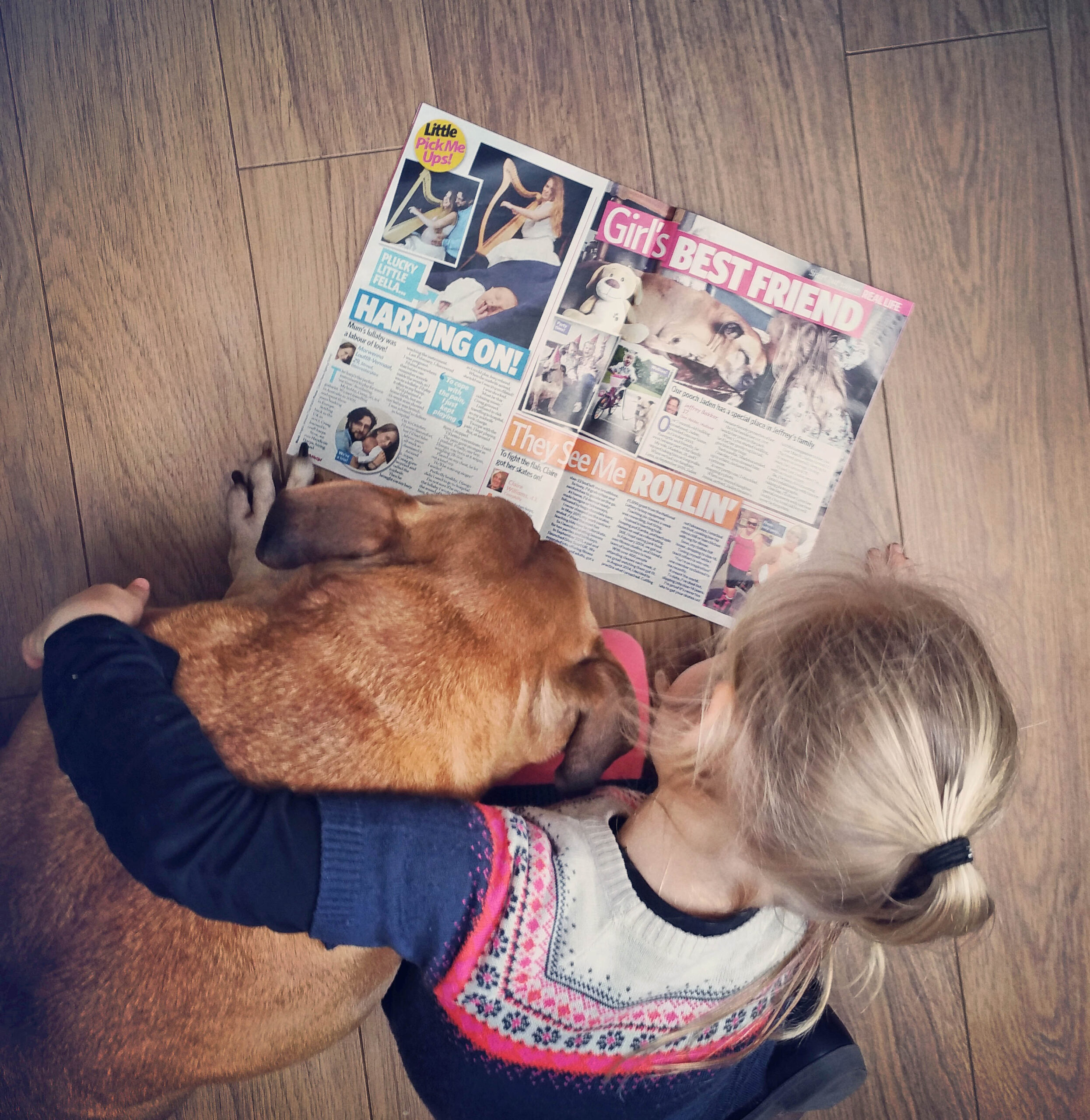 Girl Says Goodbye to Dog