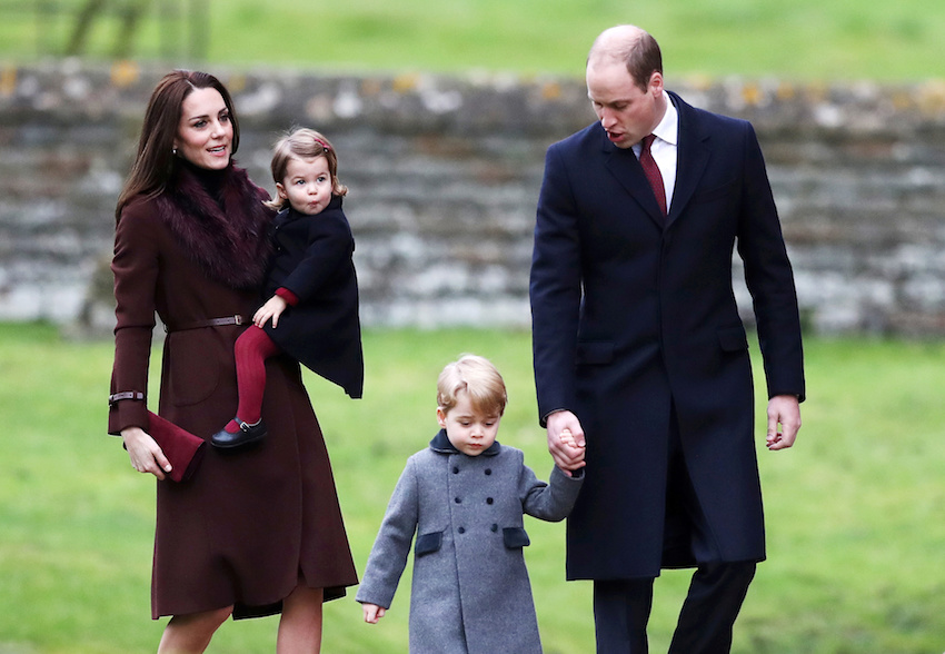 The Duke and Duchess of Cambridge and the family of the Duchess attend a Christmas Day service near Bucklebury in southern England, Britain