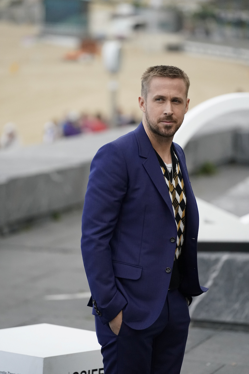 Canadian actor Ryan Gosling takes part in a photo call to promote the feature film "First Man" at the San Sebastian Film Festival