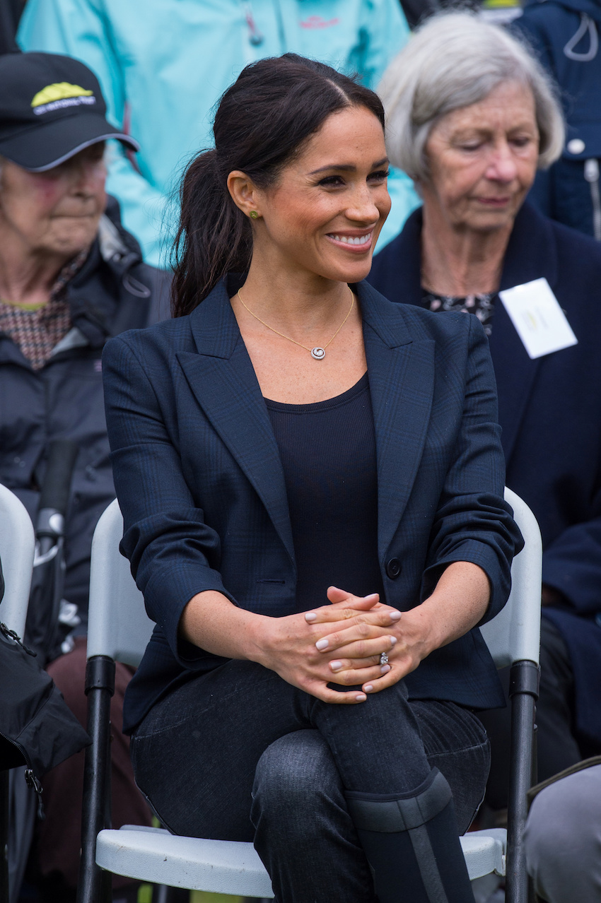 Britain's Meghan, Duchess of Sussex, attends an event unveiling the Queen's Commonwealth Canopy in Redvale, North Shore, New Zealand