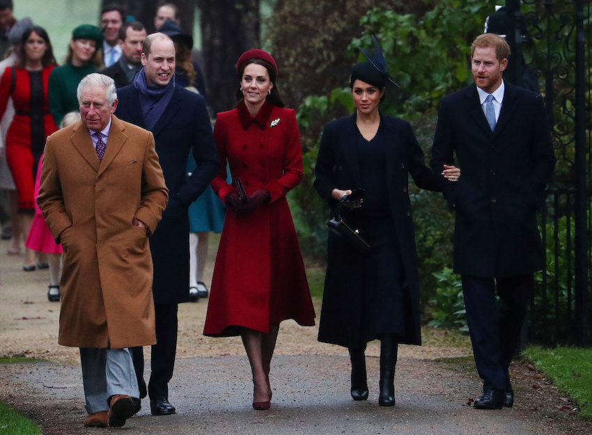 Members of Royal family arrive at St Mary Magdalene's church for the Royal Family's Christmas Day service on the Sandringham estate in eastern England