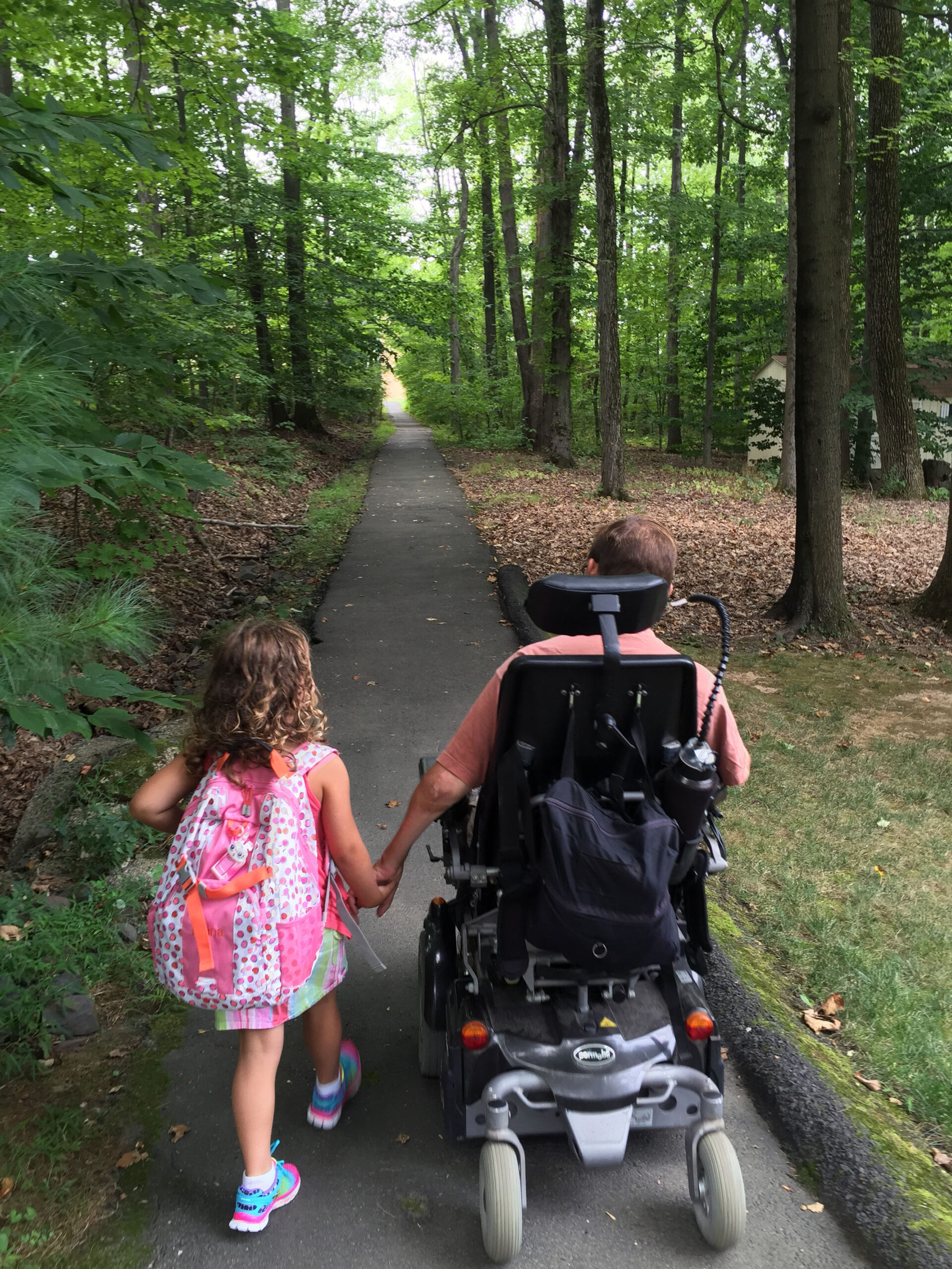 Dad and girl wheelchair story