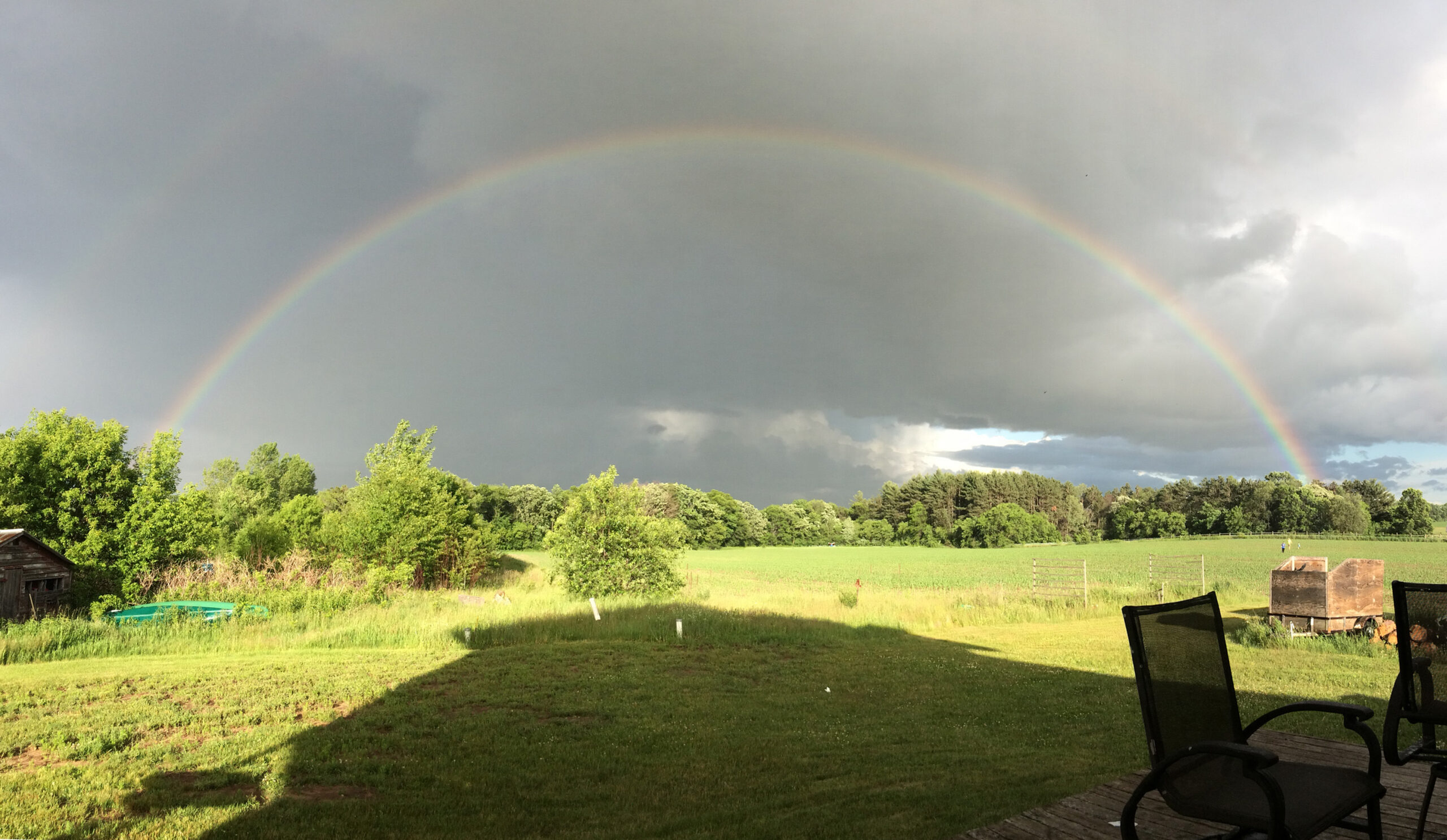 Family discover end of rainbow