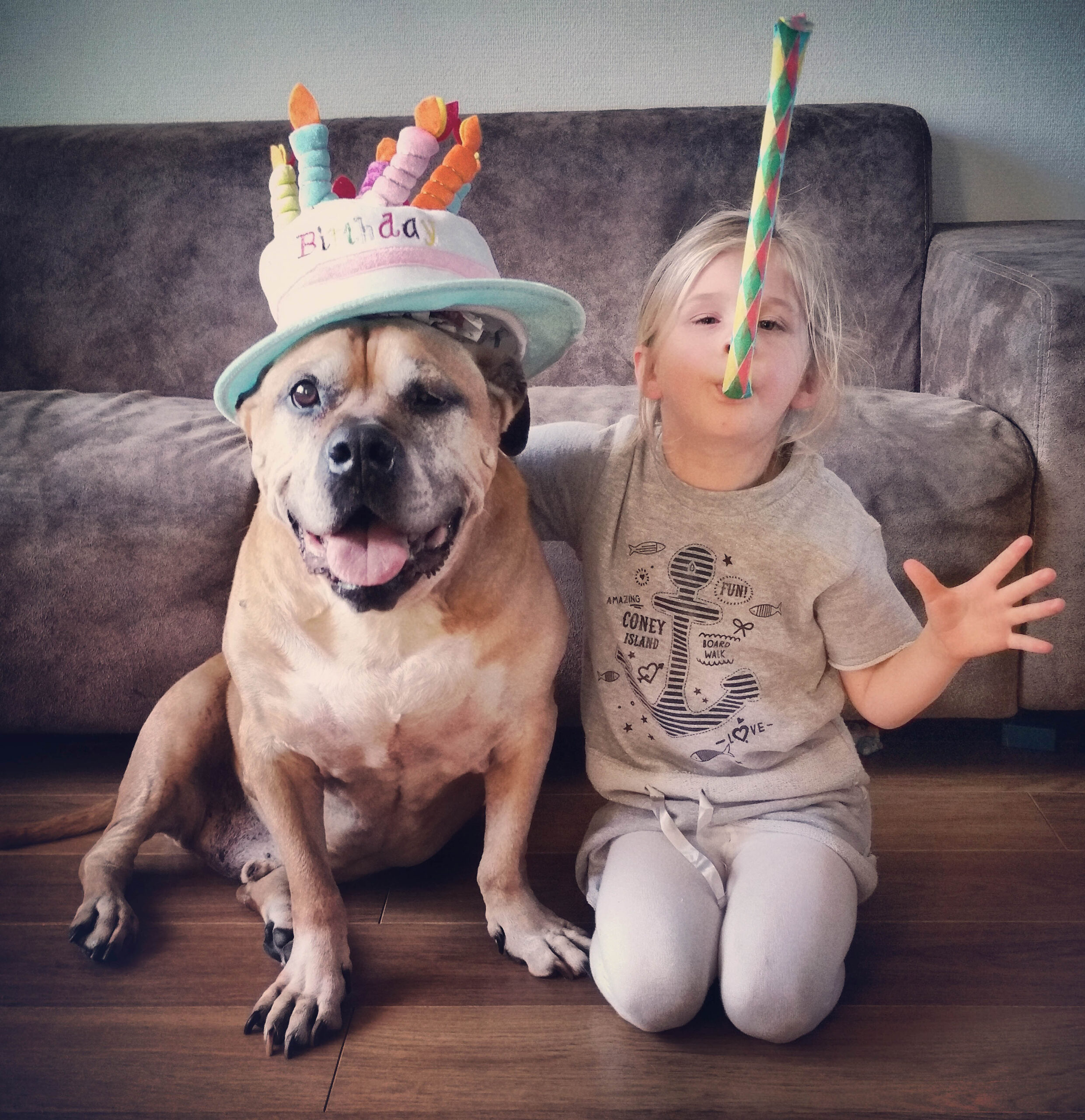 Girl Says Goodbye to Dog