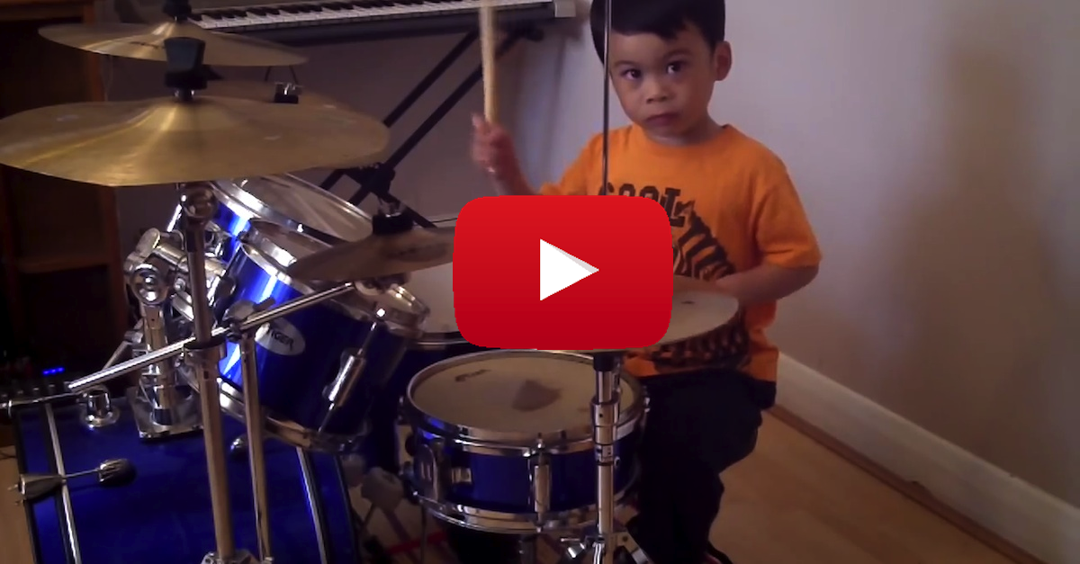 4 Year Old Drummer Amazing copy