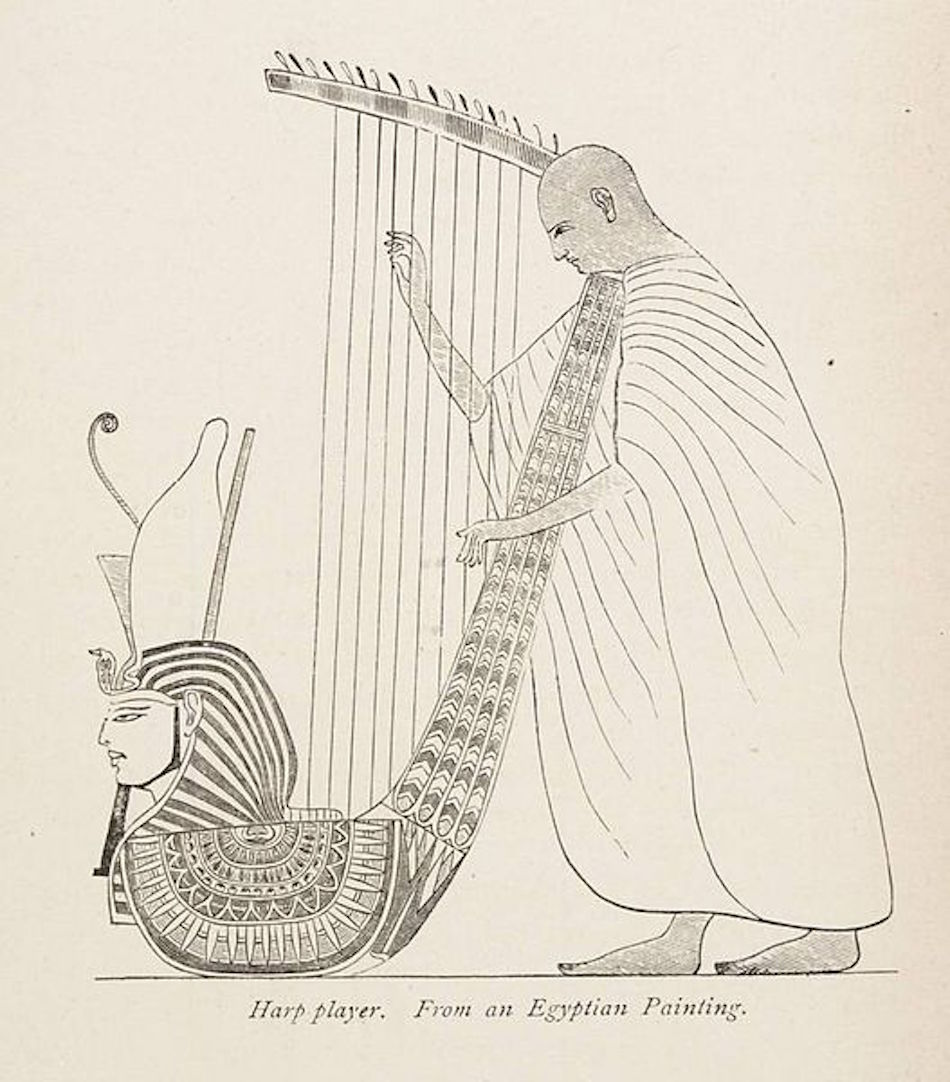 527px-Harp_Player._From_an_Egyptian_Painting._1884_-_TIMEA.jpg