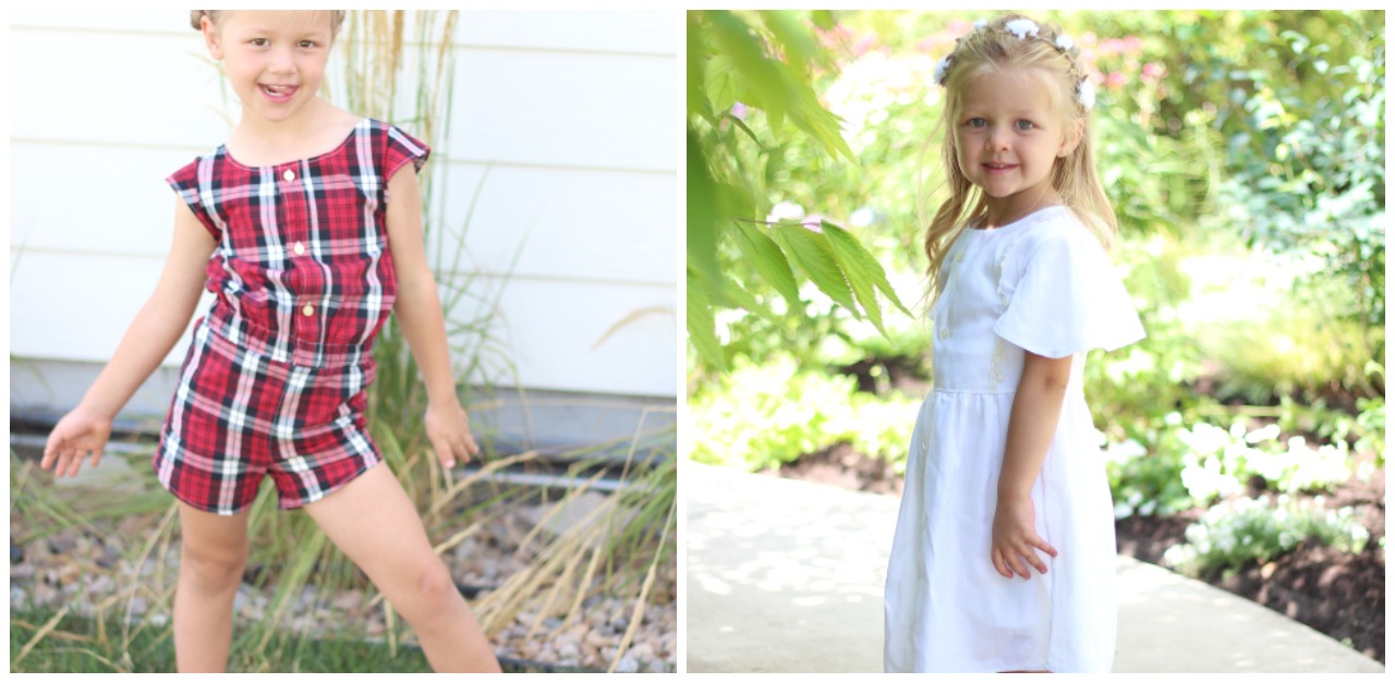 A mom turns men's shirts into dresses