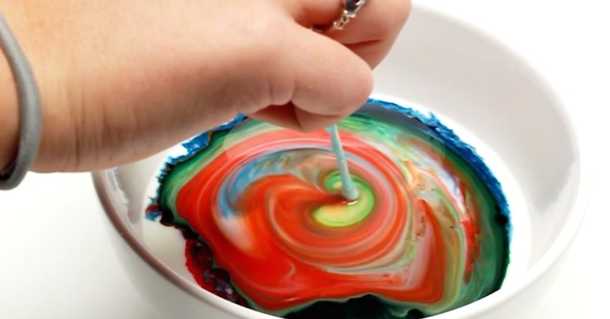 Food Coloring Dishsoap Milk Trick