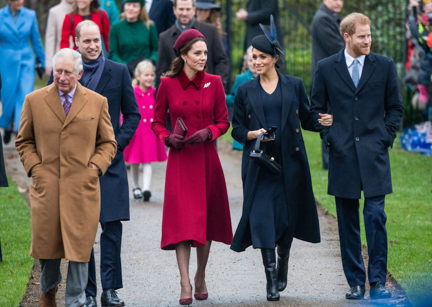 The Royal Family Attend Church On Christmas Day