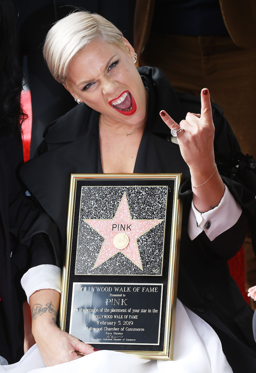 Pink Honored With Star On The Hollywood Walk Of Fame