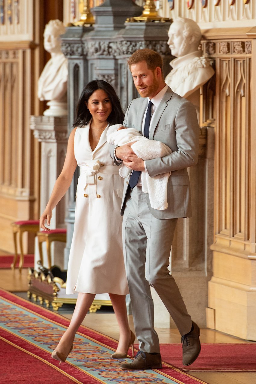 The Duke & Duchess Of Sussex Pose With Their Newborn Son