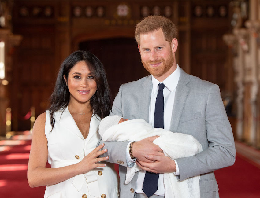 The Duke & Duchess Of Sussex Pose With Their Newborn Son