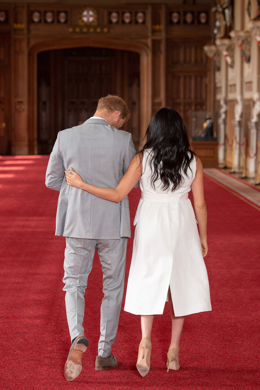 The Duke & Duchess Of Sussex Pose With Their Newborn Son