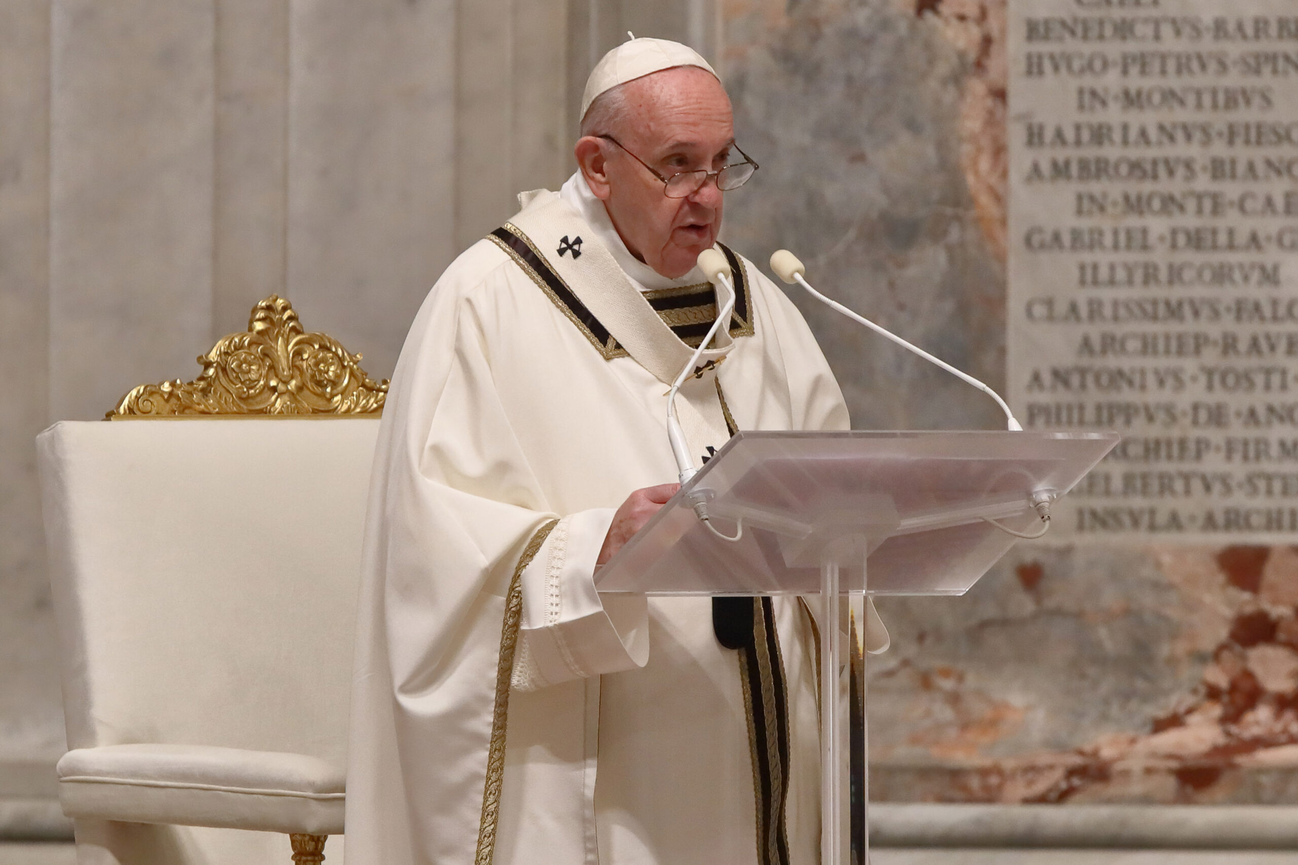 Pope Attends The Easter Vigil Mass