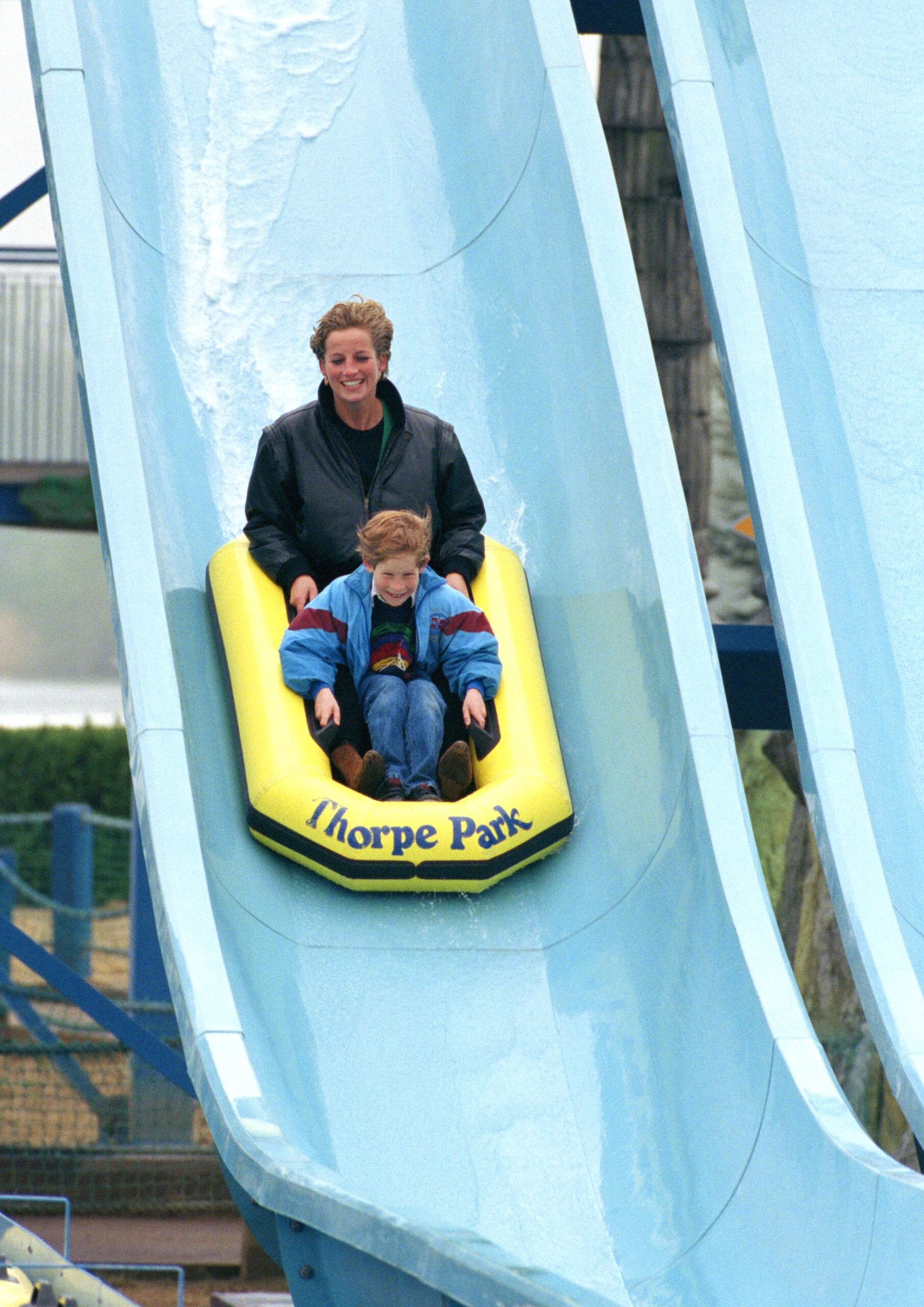 Diana, William & Harry At Thorpe Park