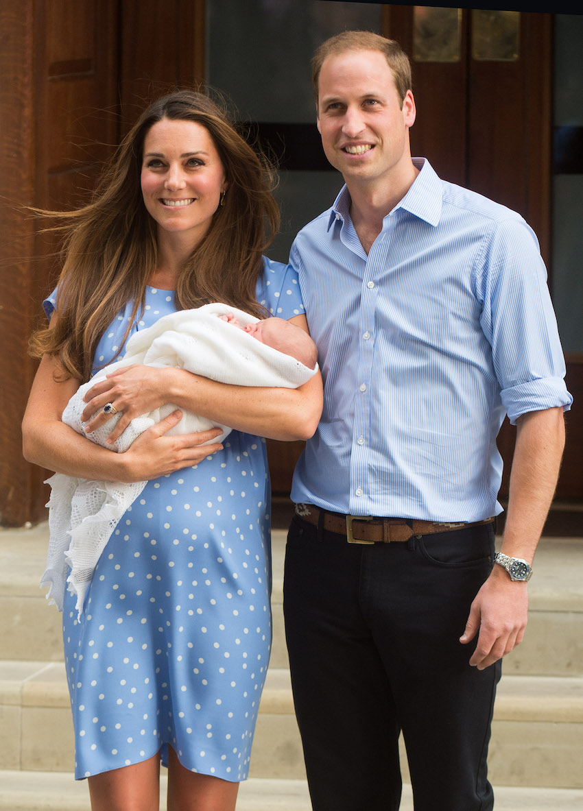 The Duke And Duchess Of Cambridge Leave The Lindo Wing With Their Newborn Son