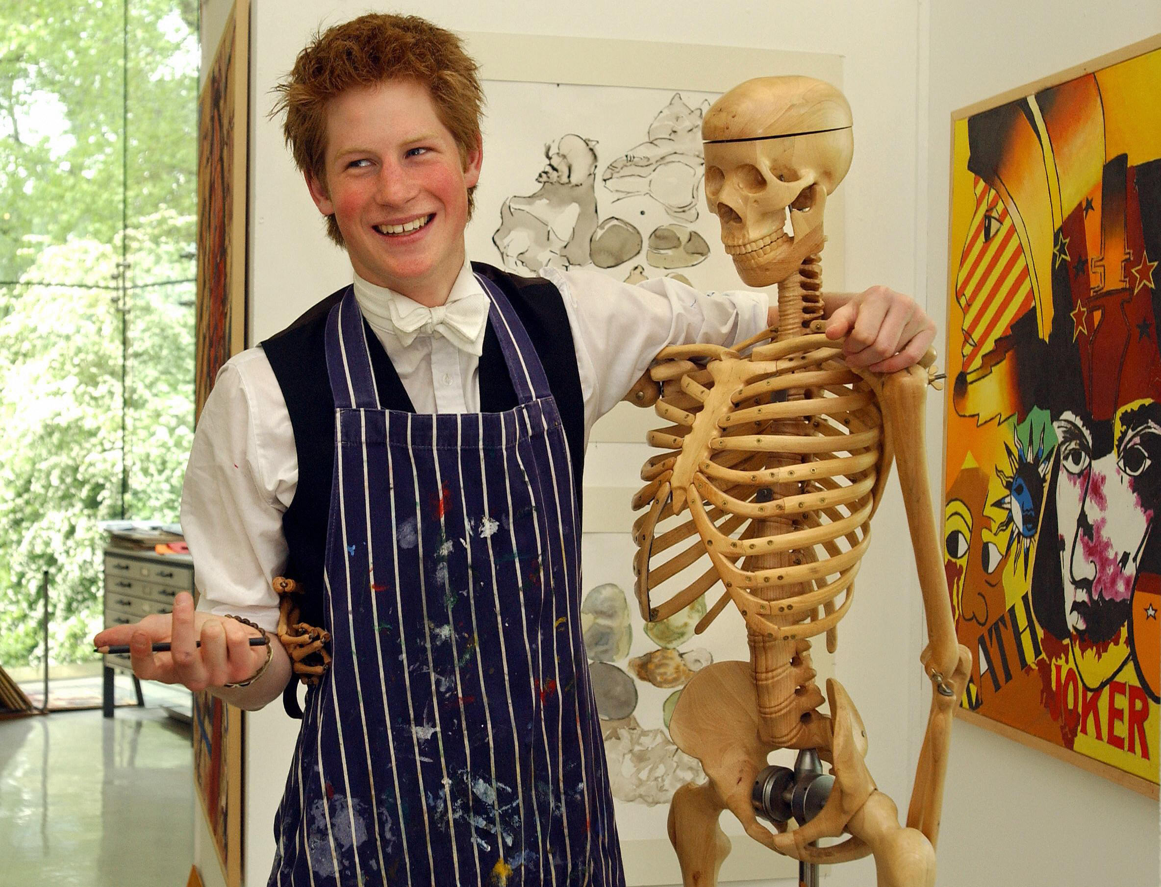 Prince Harry, a keen artist and the youn
