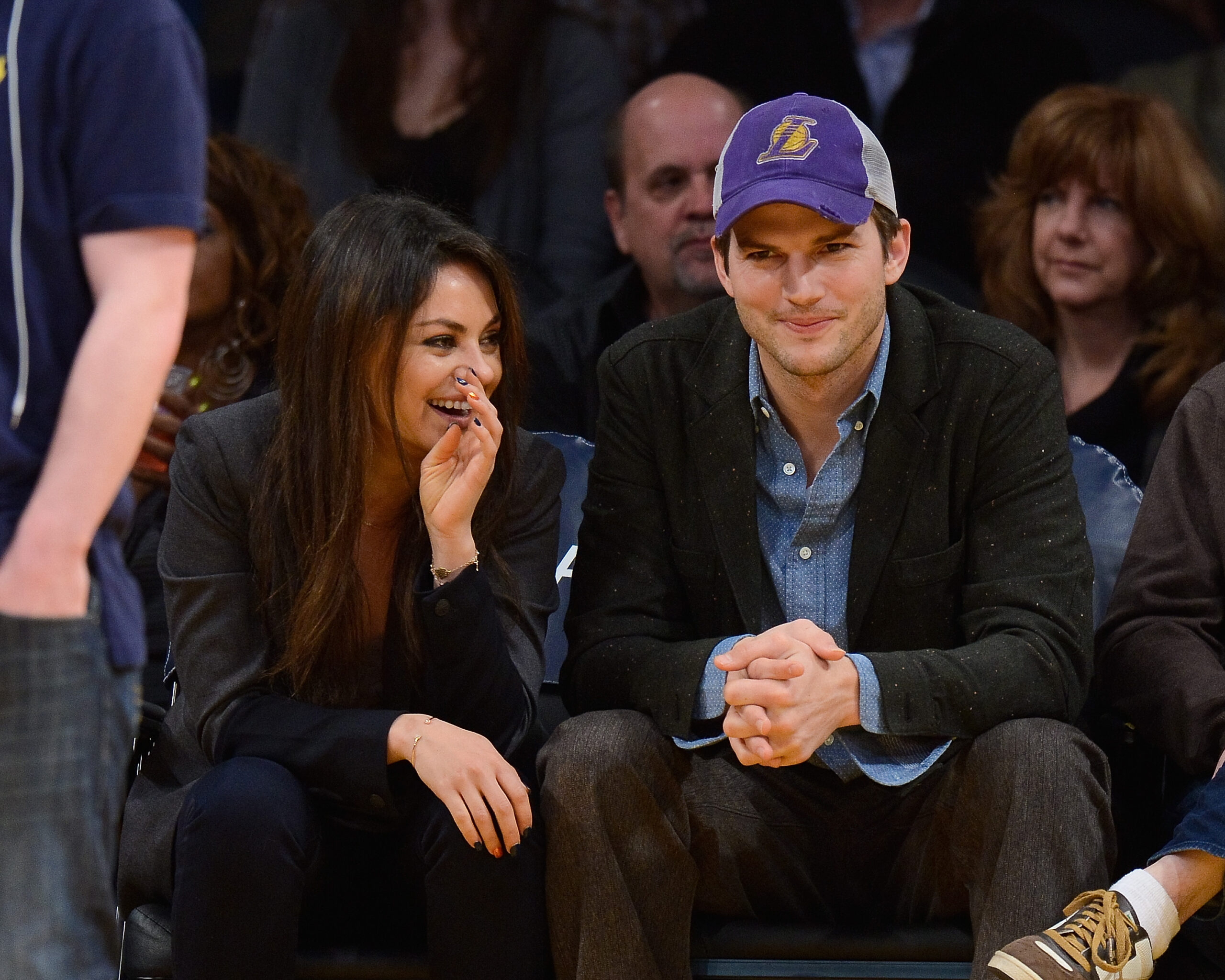 Celebrities At The Los Angeles Lakers Game