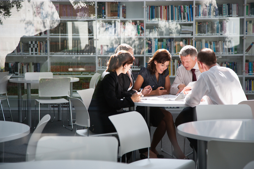 Businesspeople in office meeting