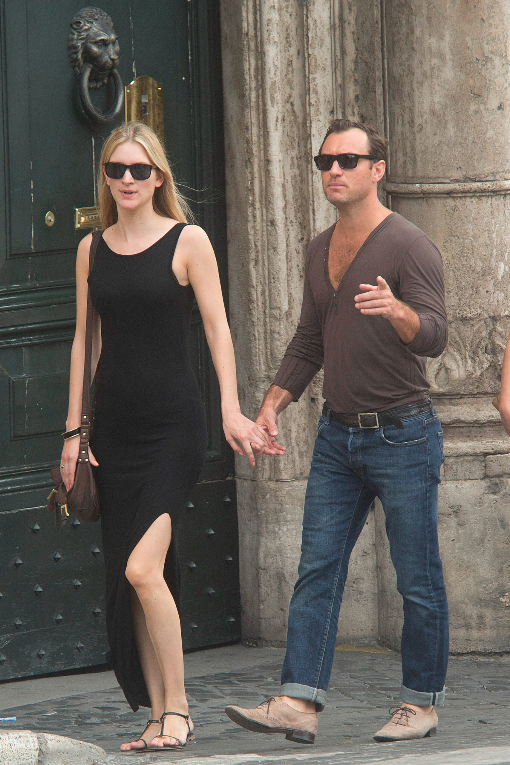 Celebrity Sightings In Rome Jude Law, Phillipa Coan  August 25, 2015