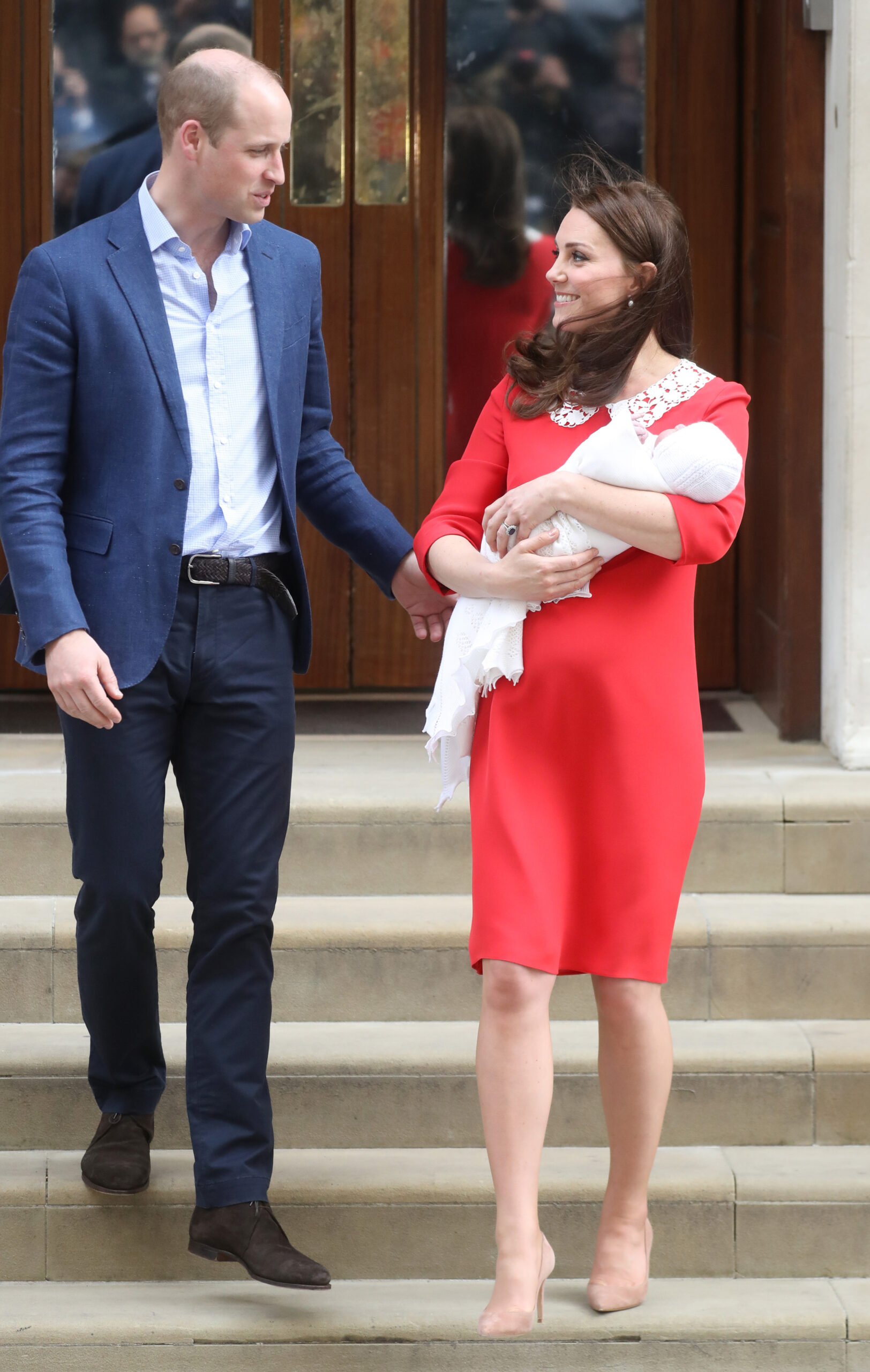 The Duke & Duchess Of Cambridge Depart The Lindo Wing With Their New Son