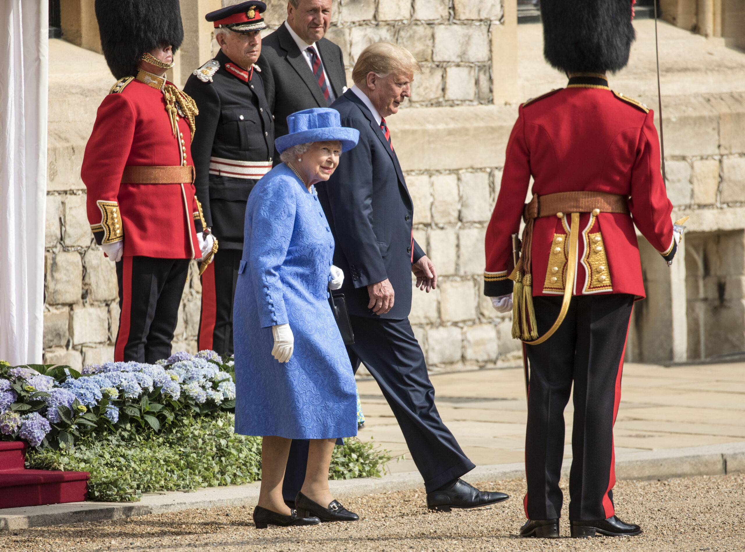 The President Of The United States And Mrs Trump Meet HM Queen