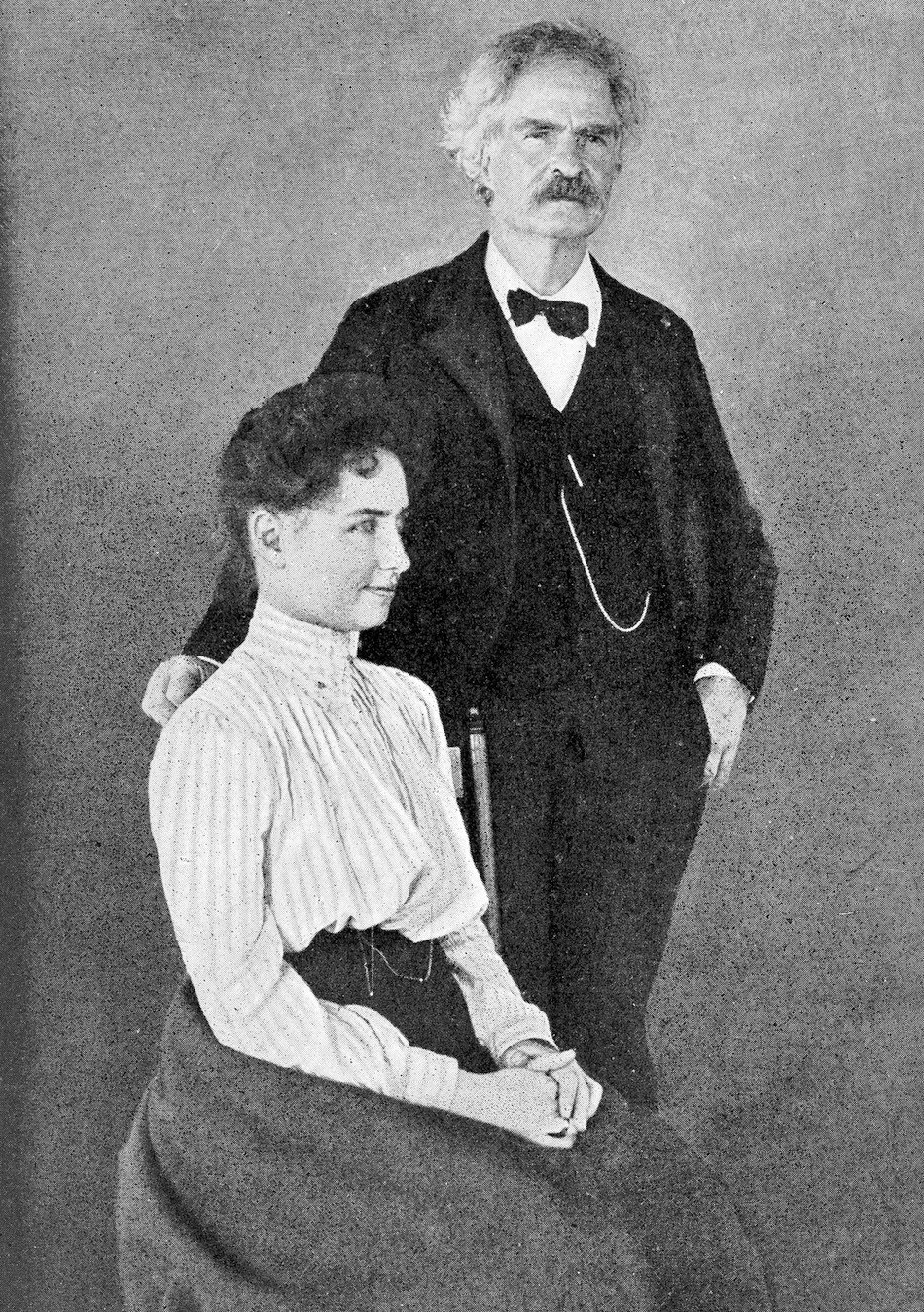 M0018417 Helen Keller with Mark Twain.