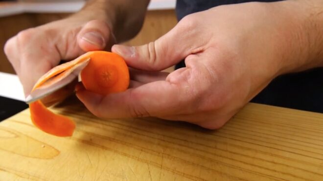 How to Make a Carrot Rose Garnish