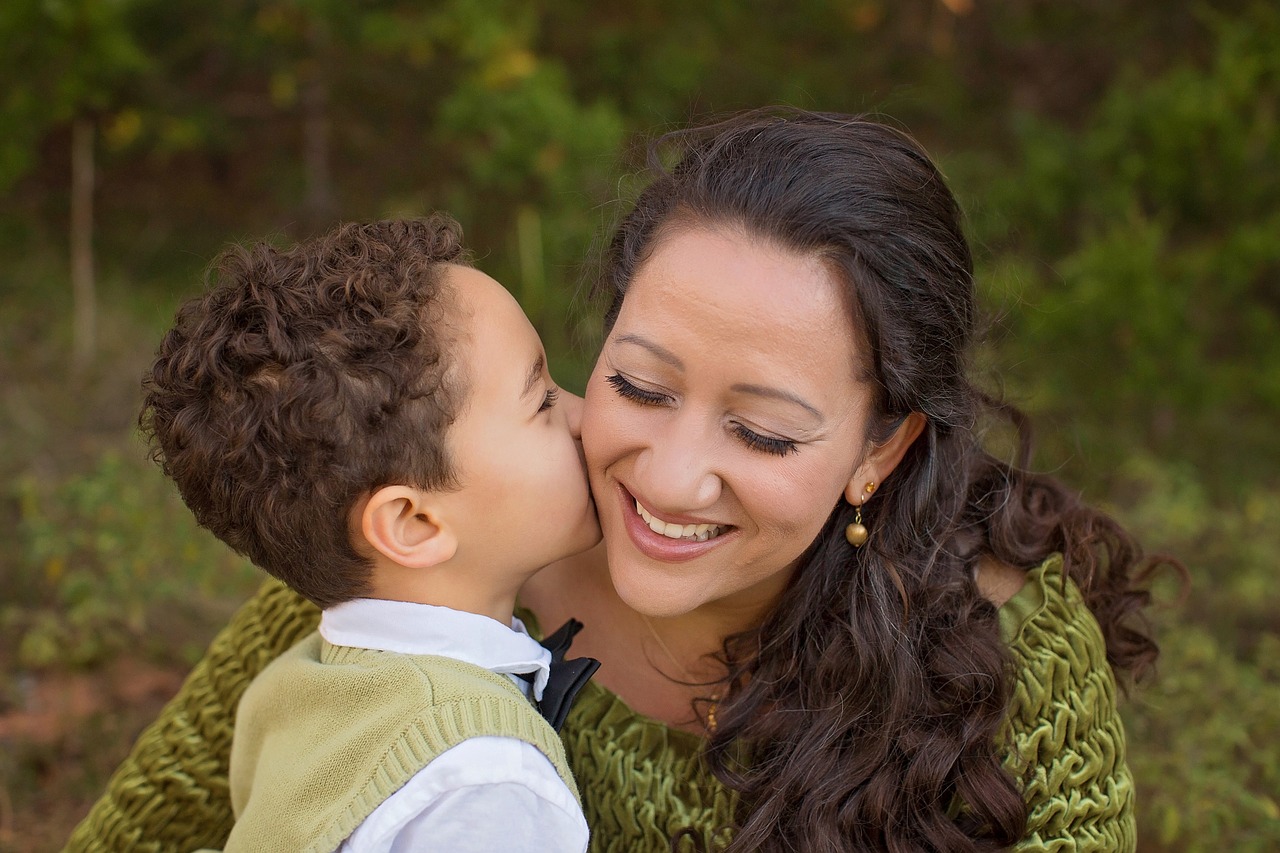 Mother And Son Mother Woman Son Mom Kid Child