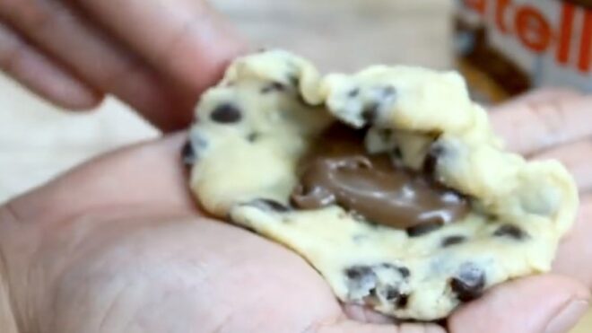 Nutella Chocolate Chip Cookies