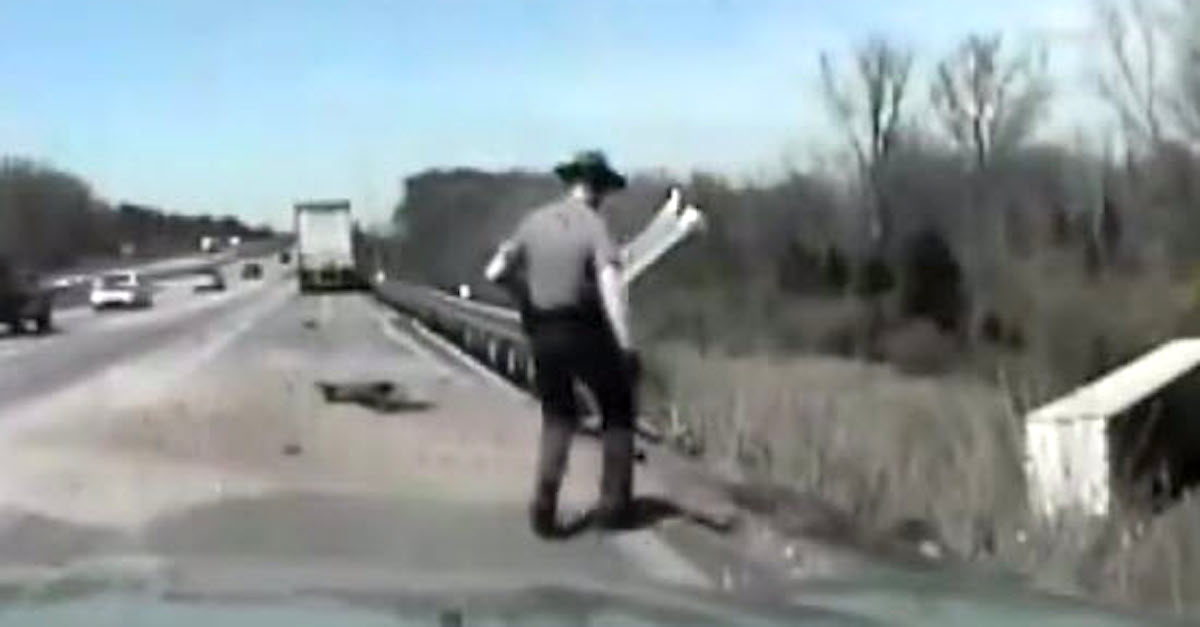 Ohio State Trooper Saves Truck Driver's Life