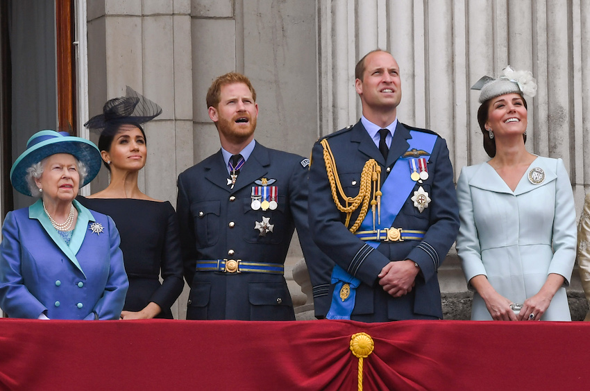 Royals Watch The Flypast To Commemorate Royal Air Force Centenary