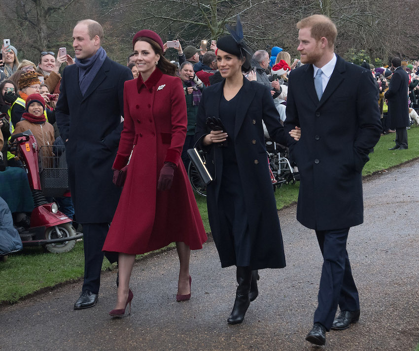 The Royal Family Attend Church On Christmas Day