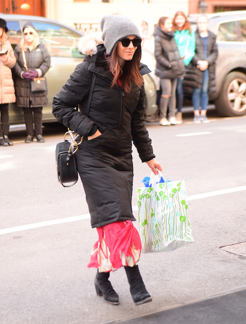 It's a Boy? Suits Star Abigail Spencer Arrives to Meghan Markle's Baby Shower Carrying a BLUE Gift Bag