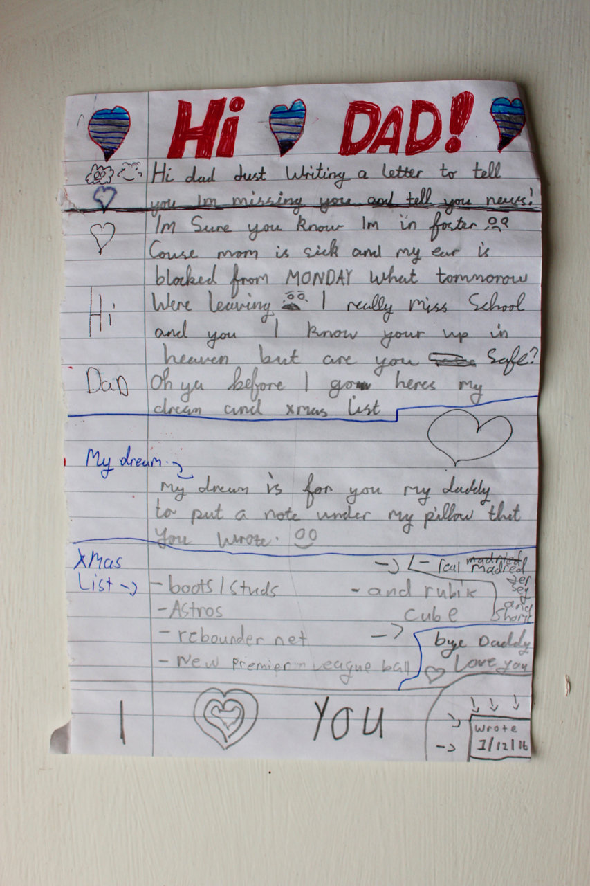 a childs letter to late father