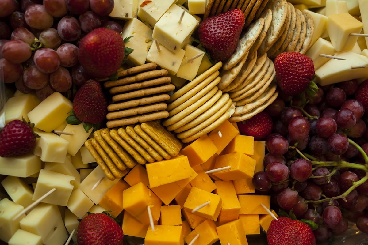 Snack Lunch Food Platter Plate Cheese Meal Dairy