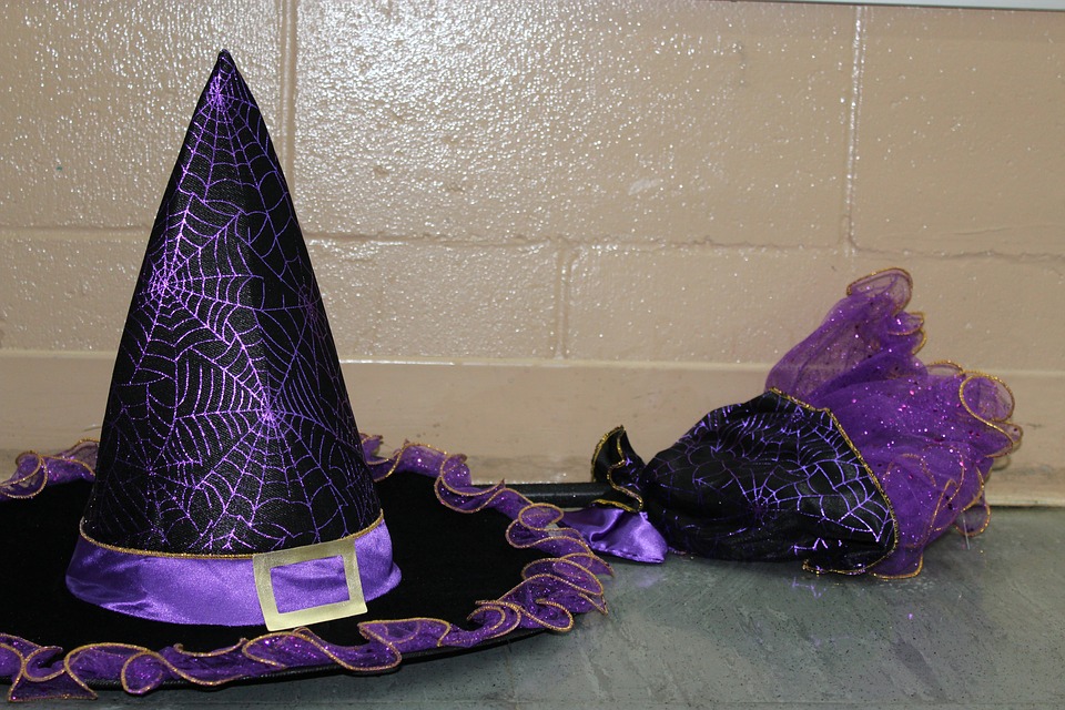 Spooky October Halloween Costume Witch Hat