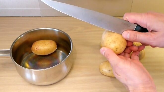 Super Quick Potato Peeling Life Hack