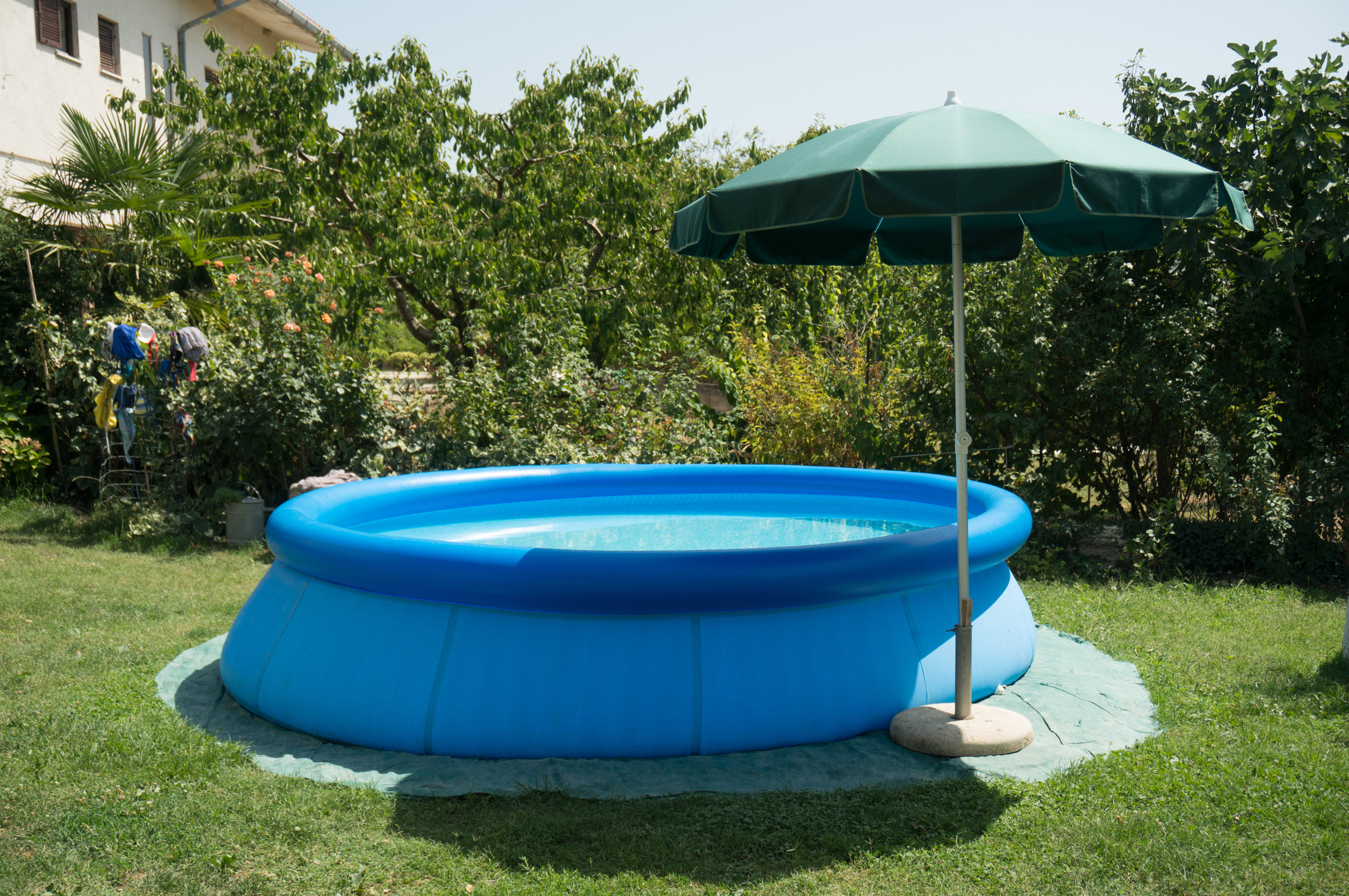 blue plastic pool blue plastic pool