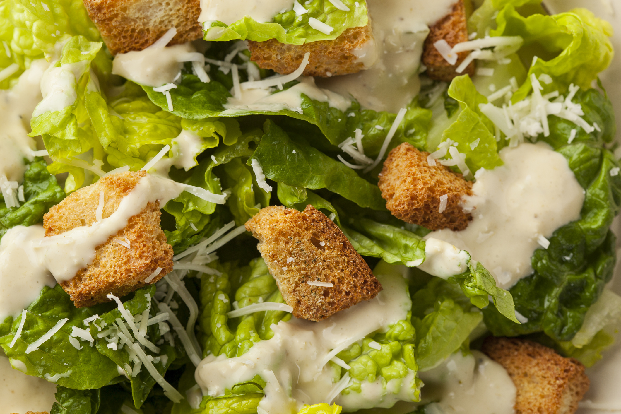 Healthy Green Organic Caesar Salad