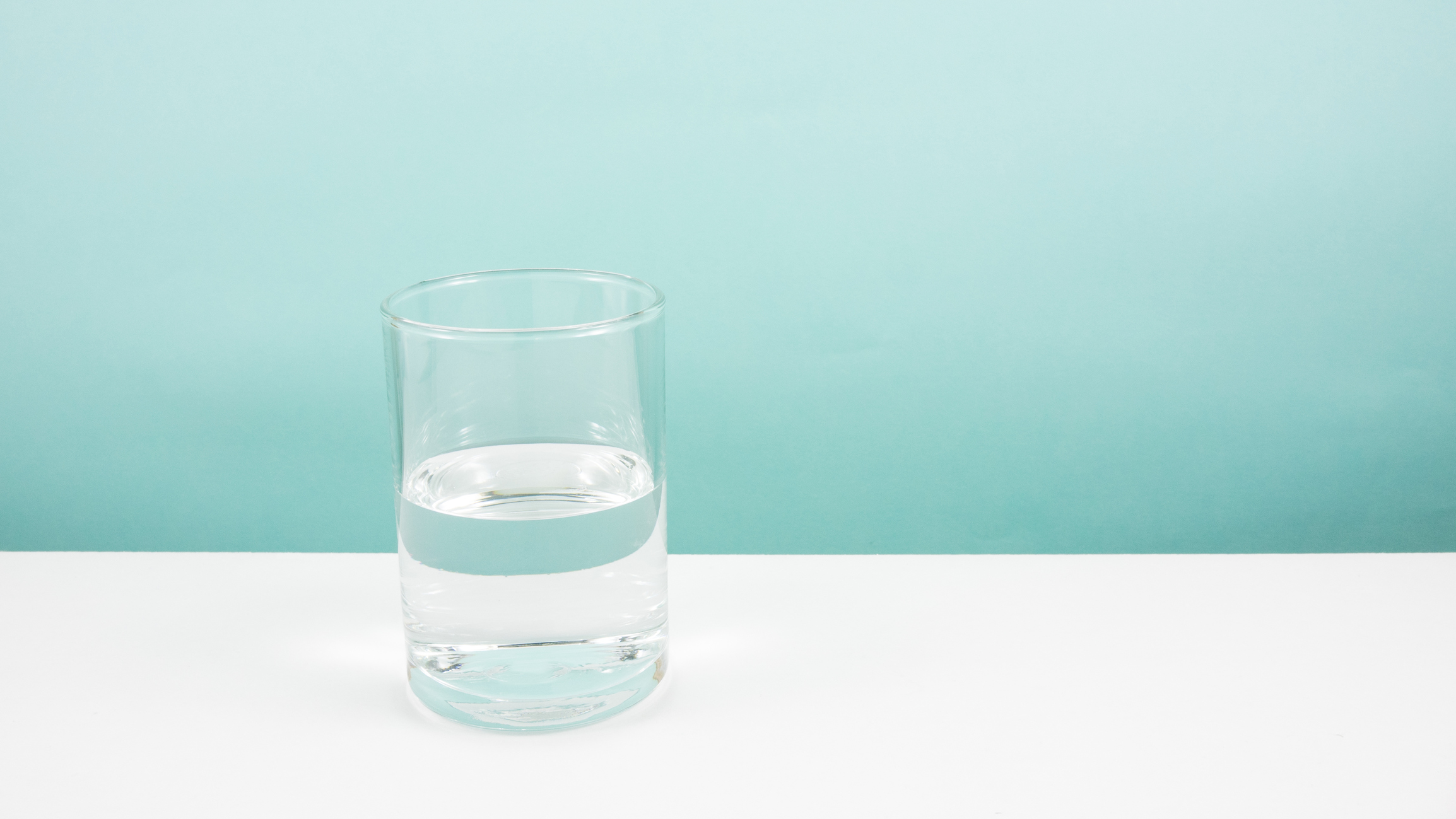 Half empty or half full glass of water