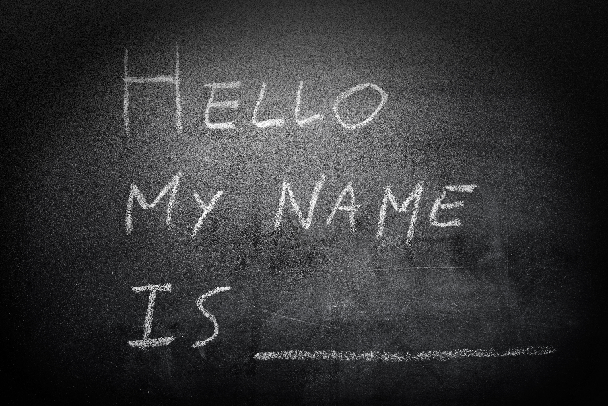 Self Introduction - Hello, My name is - on  blackboard