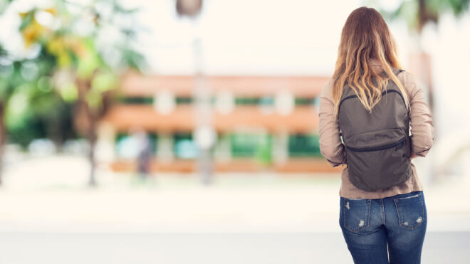 Student girl at school