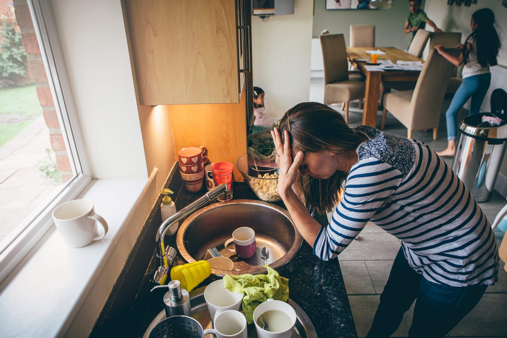 Stressed mother of three Stressed mother of three