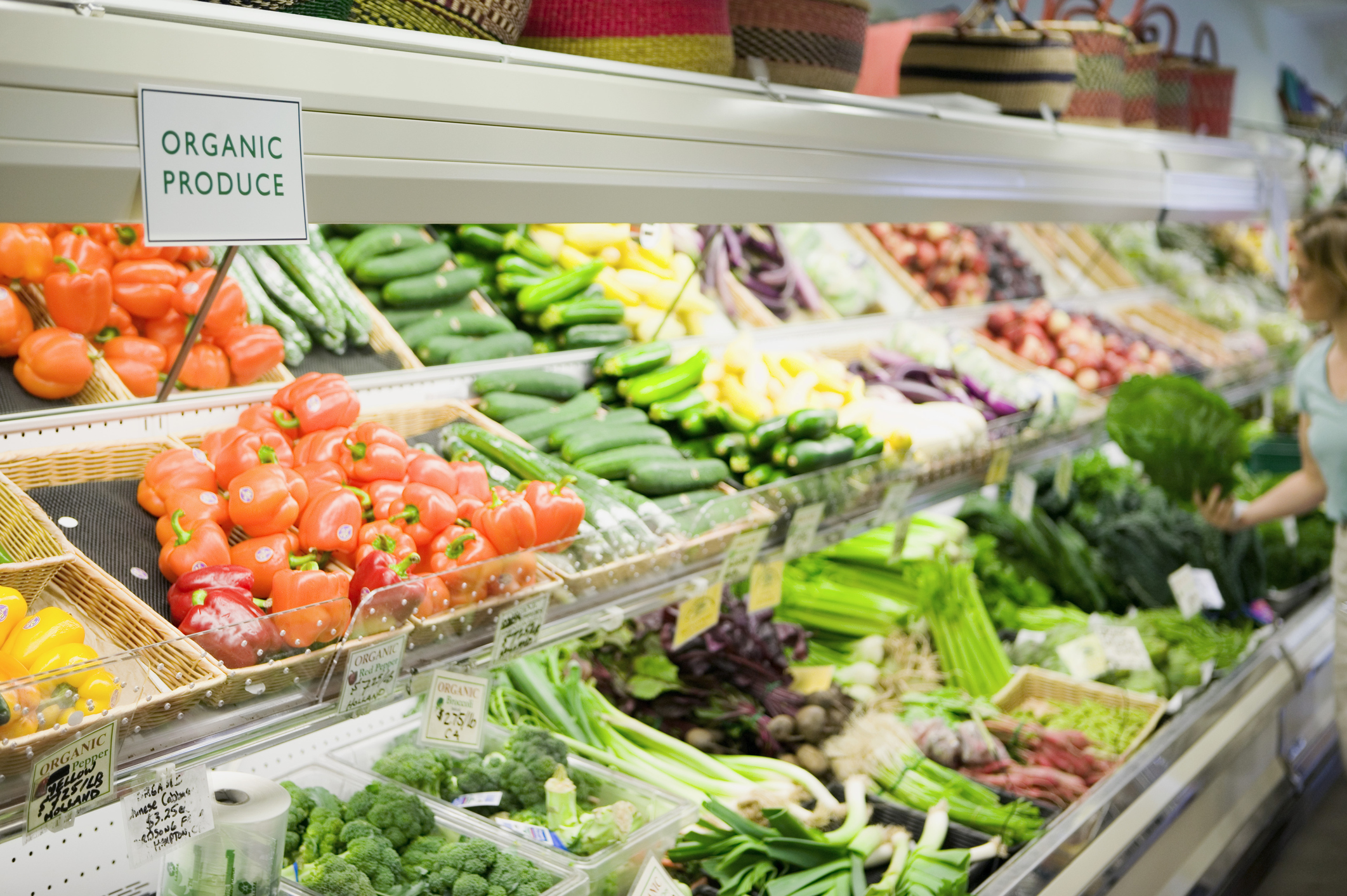 Produce section of store