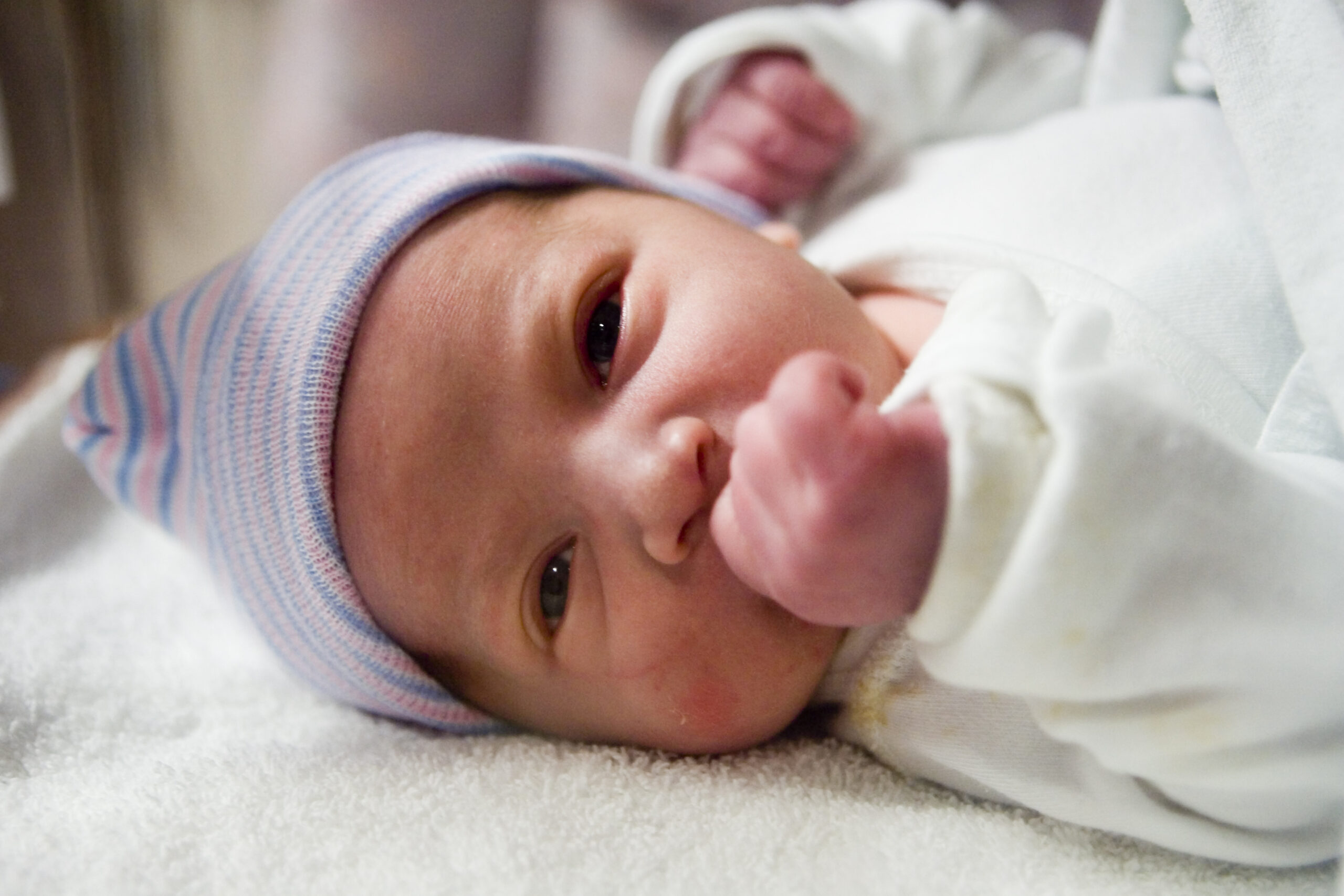 Newborn with hat