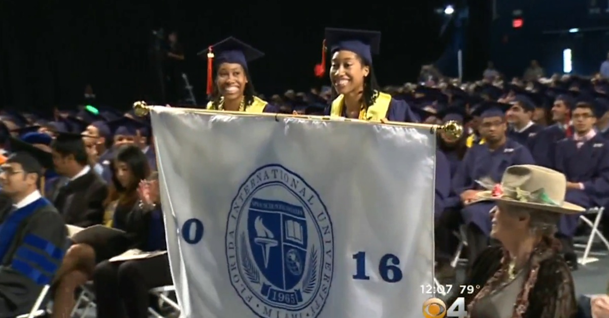 Twin Sisters Graduating